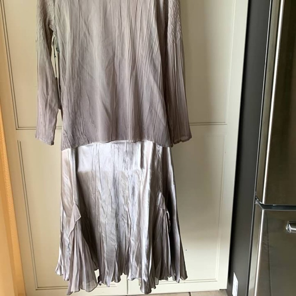 Komarov Charmeuse & Chiffon Sleeveless Dress & Jac - Picture 7 of 9